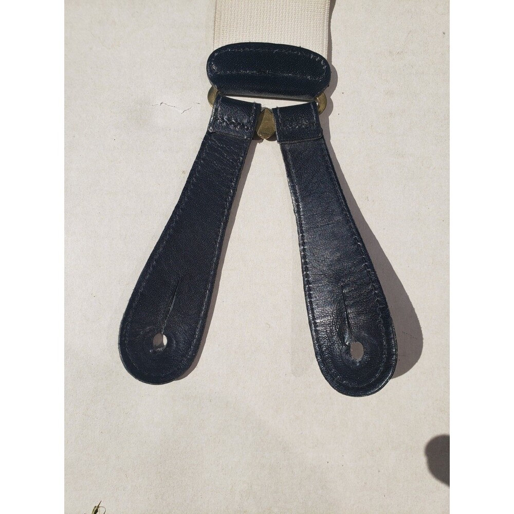 Trafalgar VG authentic black peacock urn feathers silk leather braces suspenders - Picture 15 of 16